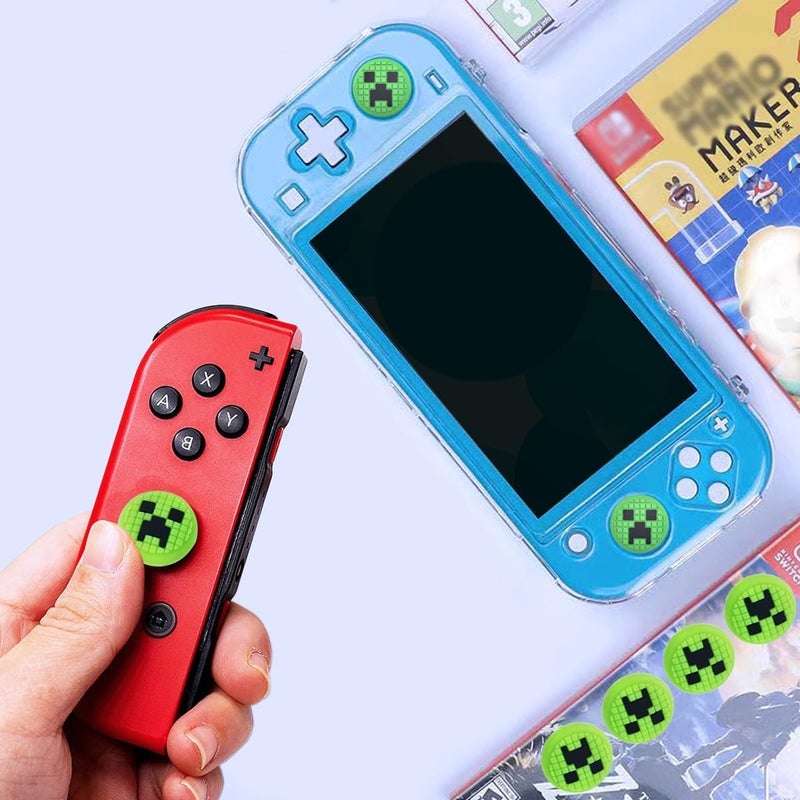 Sunmike Thumb Grips Caps for Nintendo Switch 1/ OLED/Lite, 4 Pcs Silicone Thumb Grip Caps for Nintendo Switch Joystick Cover Cute Accessories Joy con Thumb Grips - Green - Image 4